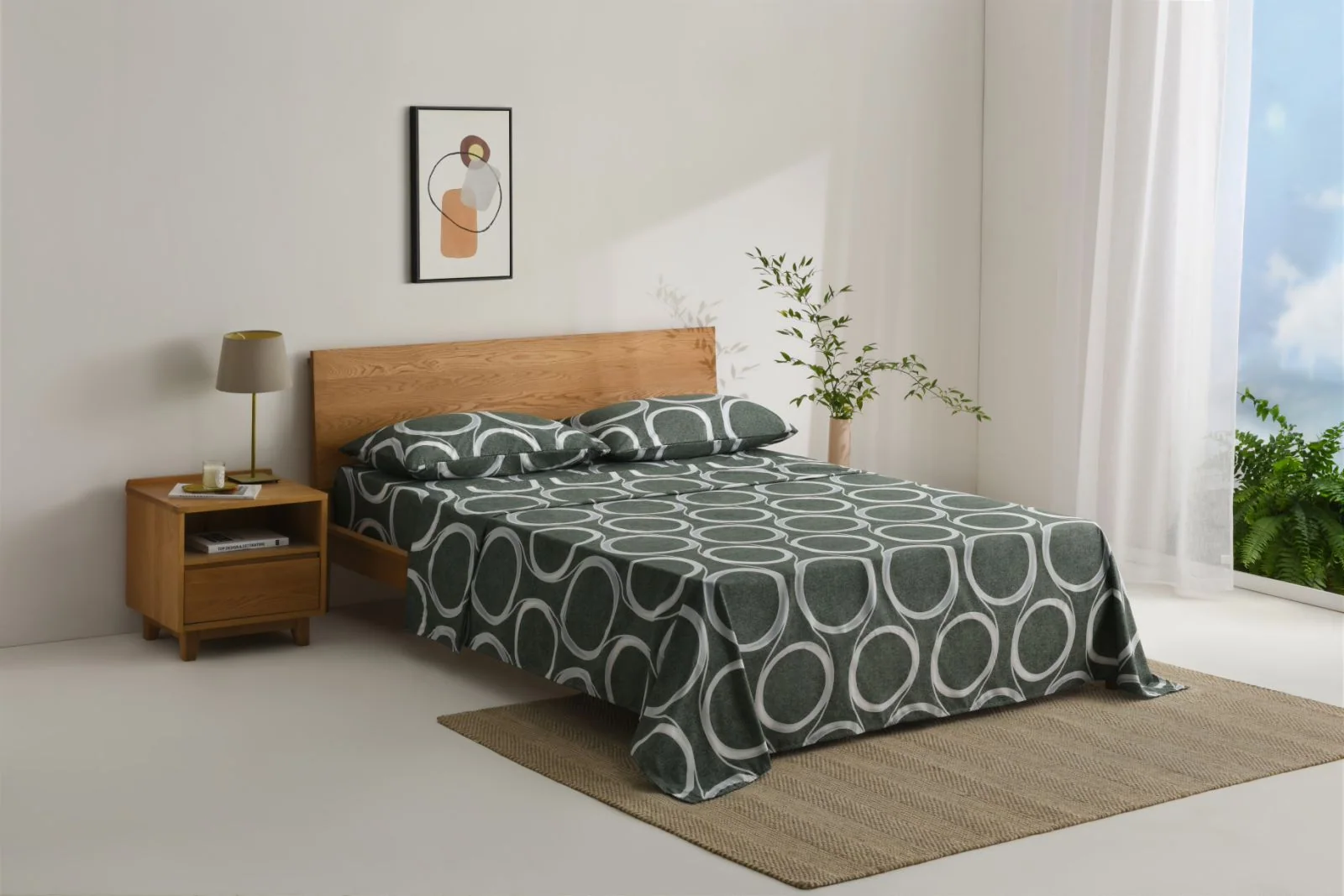 Printed Microfiber Bed Sheet Set — product image 1