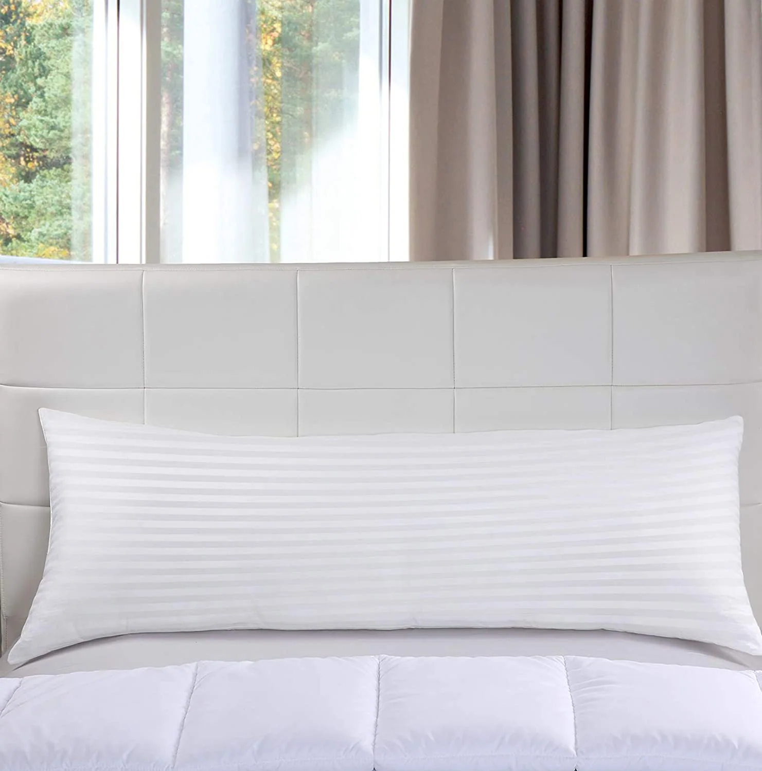Large Body Pillow Insert- Breathable Full Body Pillow for Side Sleeper - Soft Long Bed Pillow for Adults — product image 3