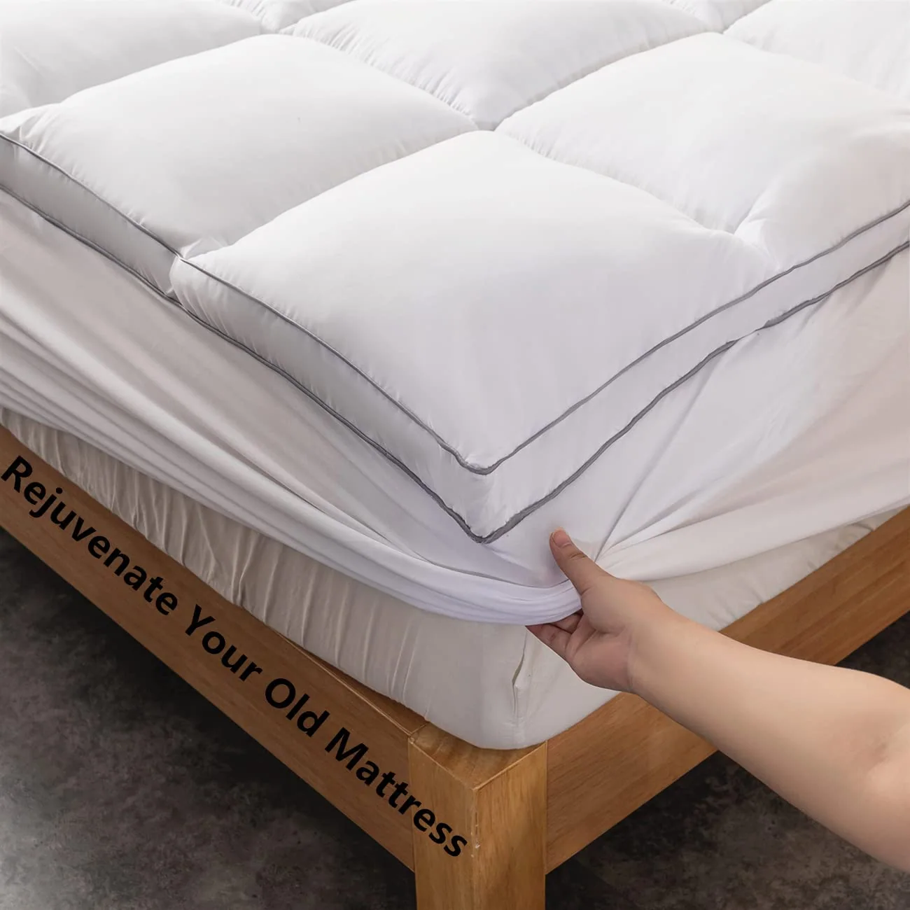 Featherbed Mattress Topper - Extra Thick Mattress Pad — product image 2