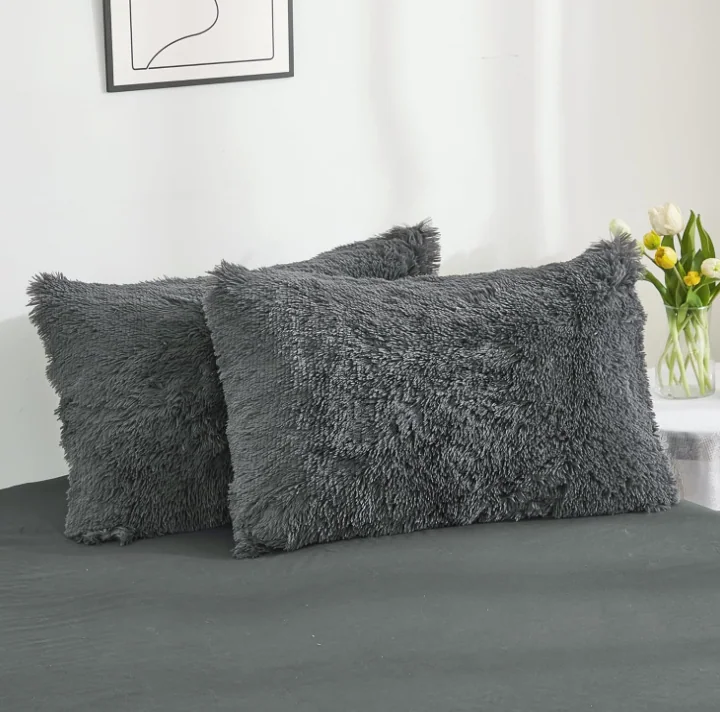 Soft Faux Fur Velvet Comforter Cover Luxury Fuzzy Plush Shaggy Bedding Sets 3 Pieces — product image 13