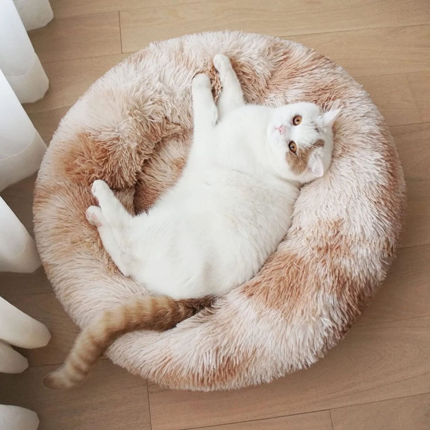 Coloful Donut Round Calming Large Dog Cat Bed — product image 7