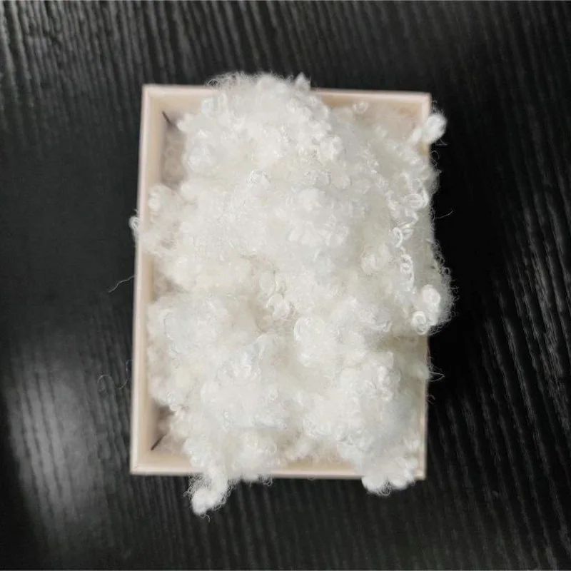 Polyester Waste Raw Materials Polyester Fiberfill 7D 15 Denier Hollow Slick Conjugate Fiber — product image 11