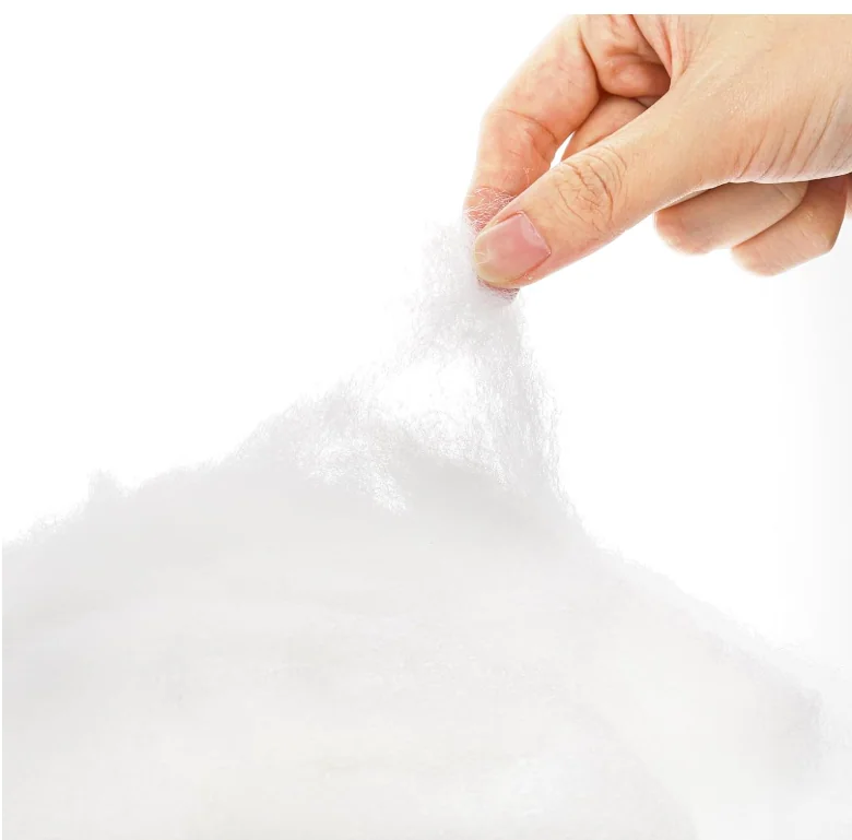 Fake Down Soft Hcs White Down Feather Like Garment Jacket Filling Fiber Fill Material White Polyester Staple Fiber — product image 6