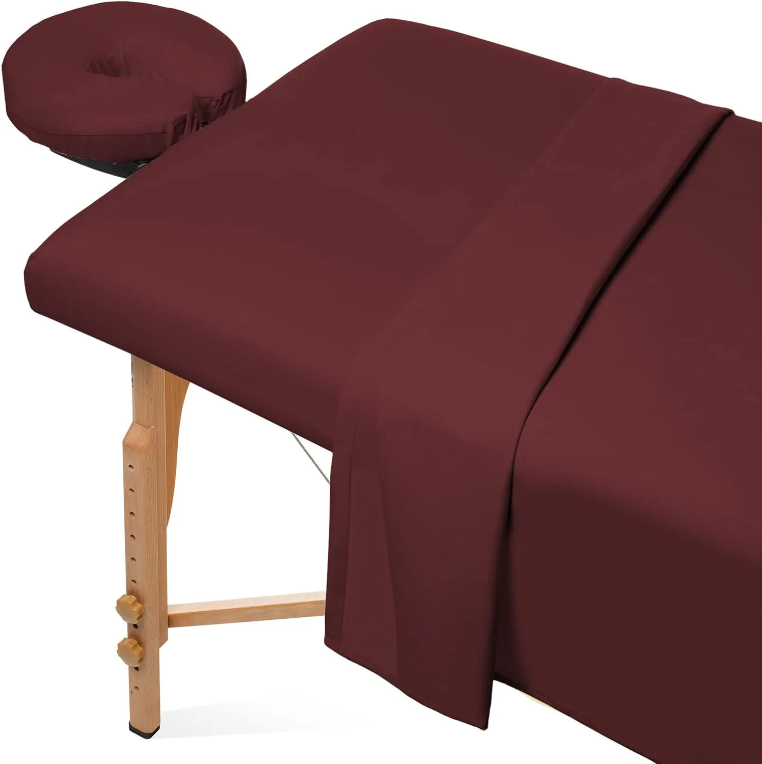 Massage Table Sheet Set - 3-Piece Microfiber Premium Facial Microfiber Bed Cover - Includes Flat and Fitted Sheets with Face Cradle Cover — product image 13