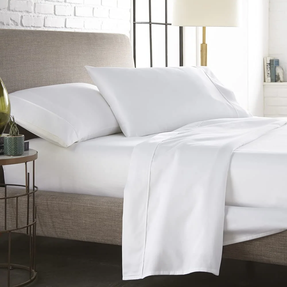Premium Quality Cotton Percale Bed Sheets - 400 Thread Count - 100% Natural Combed Cotton, Crisp Cooling Bedsheets, Sheet Set with Deep Pocket — product image 7