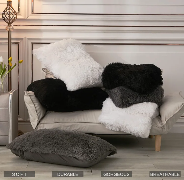 Soft Faux Fur Velvet Comforter Cover Luxury Fuzzy Plush Shaggy Bedding Sets 3 Pieces — product image 7