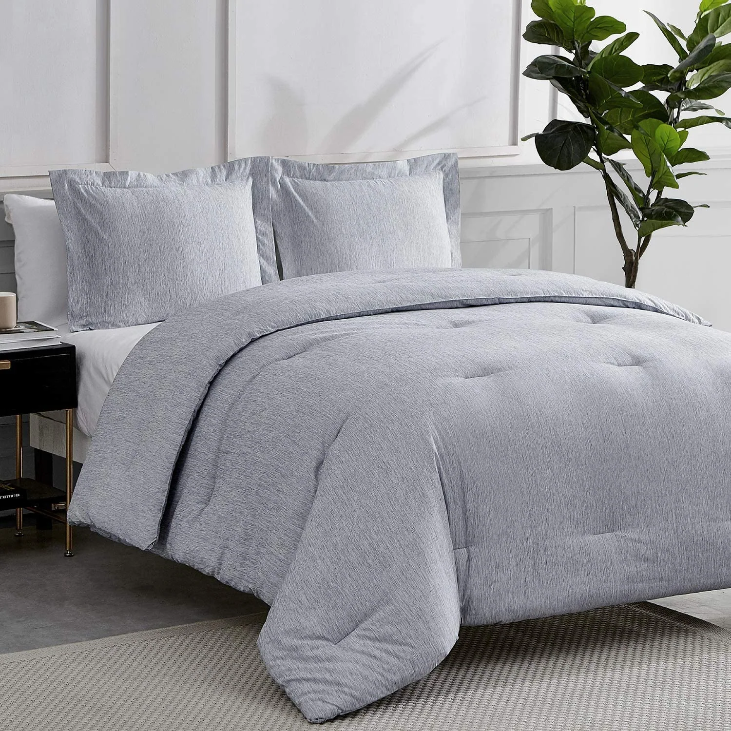 Cationic Dyeing Comforter Set -All Season Cationic Dyeing Comforter Set with 2 Pillow Shams — product image 1