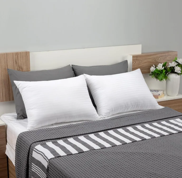 Down Alternative Microfiber Pillow -Hotel Quality Set of 2 - Filled for Back, Stomach, Side Sleepers, Breathable & Skin-Friendly — product image 7