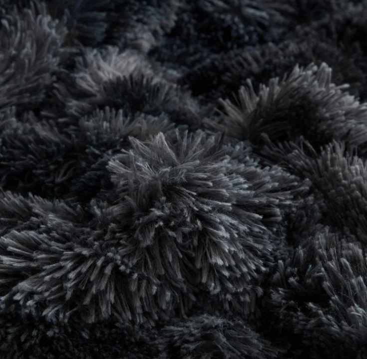 Faux Fur Plush Tie Dye Teal Comforter Set Fluffy Fuzzy Shaggy Bedding Set — product image 14